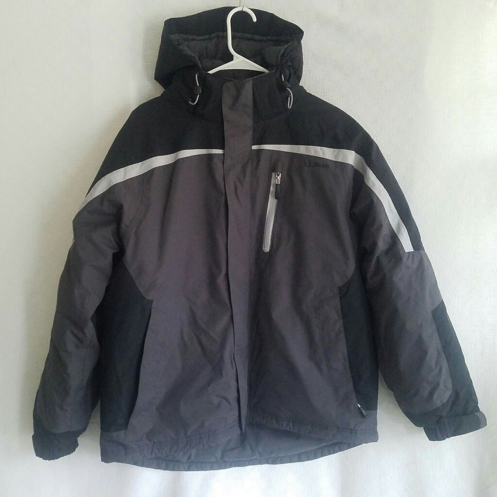LL Bean Ski Jacket Parka Gray Size L